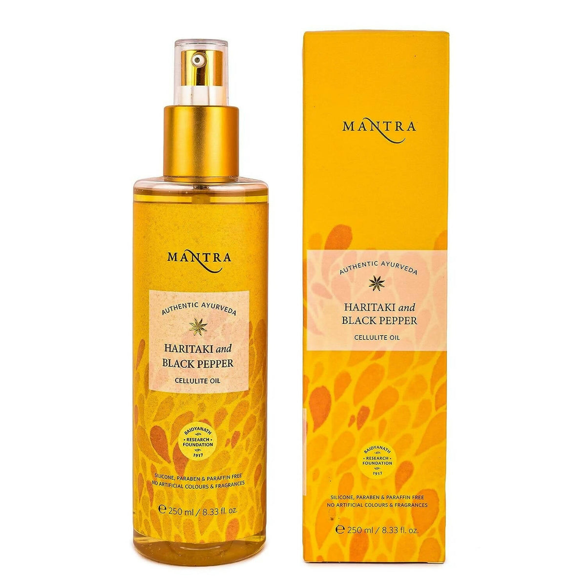 Image 1 of 250 ml / Pack of 1 for the product Mantra Herbal Haritaki and Black Pepper Cellulite Oil