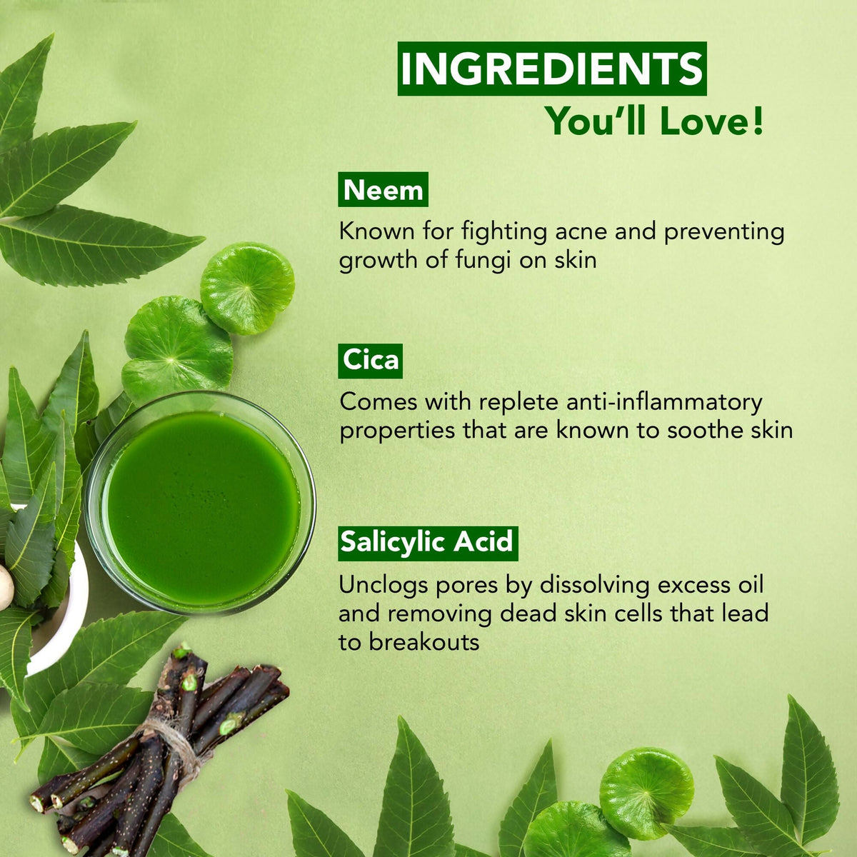 Image 3 of Botanic Hearth Neem, Cica & Salicylic Acid Cleanser Face Wash