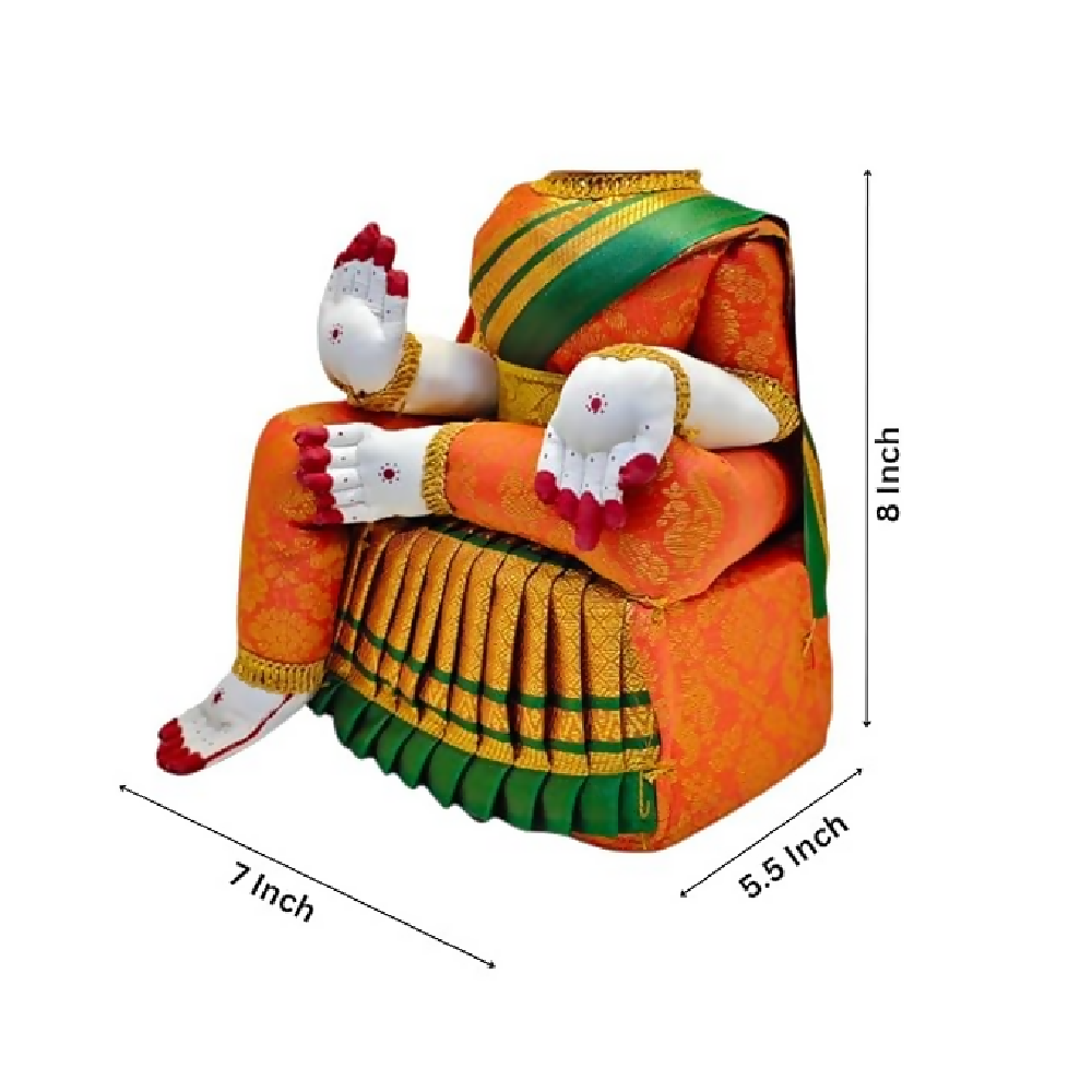 Image 2 of SRI YAGNAA - Decorative Ammavari Doll - Orange