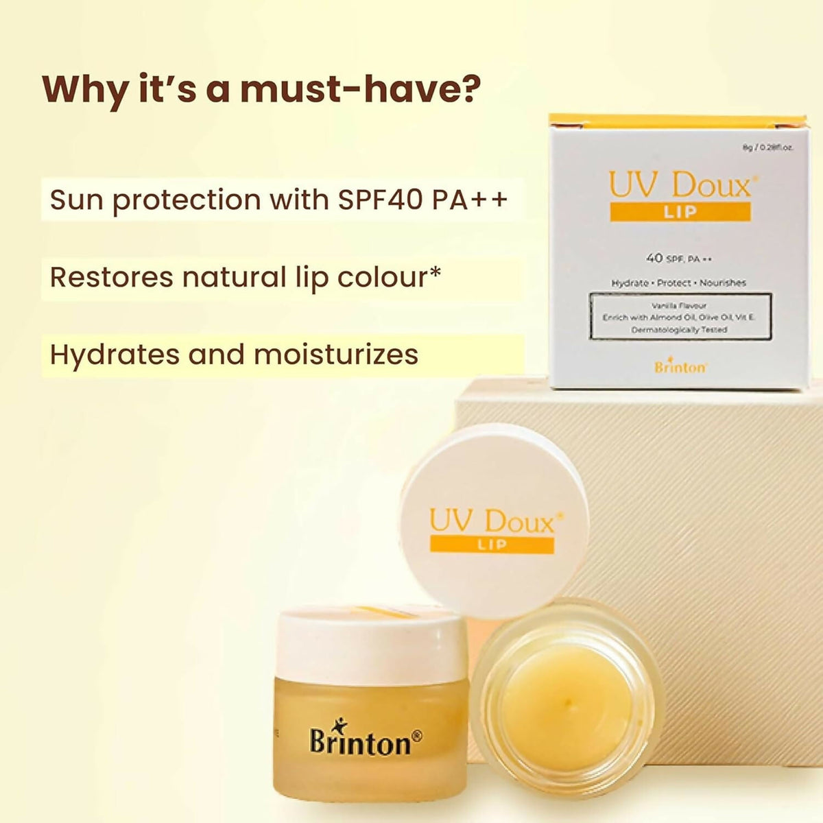 Image 6 of Brinton Uv Doux Lip Lightening Balm