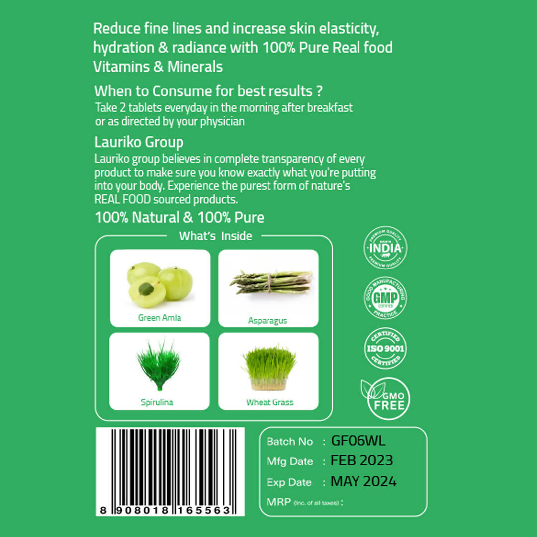 Image 7 of Laurik Plant Based Collagen Type 1 & 3 Tablets For Men And Women | Collagen Tablets For Skin Radiance And Elasticity