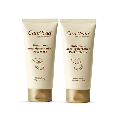 Image 1 of Pack of 1 for the product CareVeda Glutathione Skin Care Set of 2 | Face Wash & Peel-Off Mask for Bright, Even-Toned Skin | Anti-Pigmentation & Glow Boost | For Men & Women