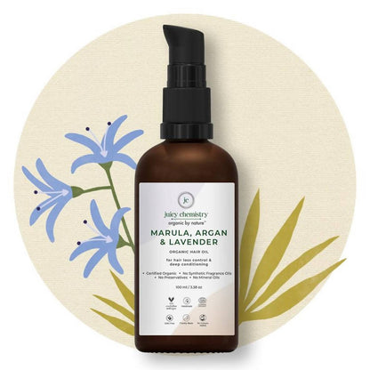 Image 5 of Juicy Chemistry Marula, Argan & Lavender Organic Hair Oil
