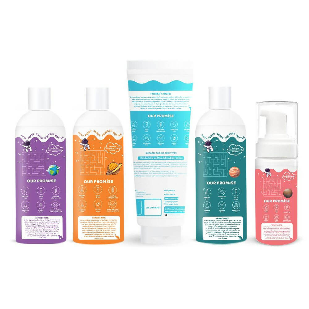 Image 2 of Tiny Mighty Kids Body Wash, Body Foam Wash, Body Lotion, Shampoo & Hair Oil Combo