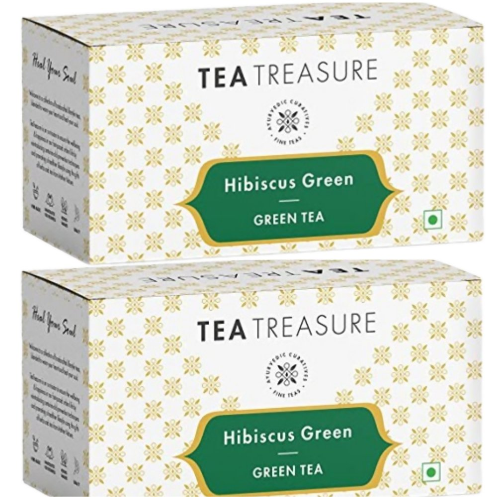 Image 3 of 25 bags / Pack of 2 for the product Tea Treasure Hibiscus Green Tea Bags
