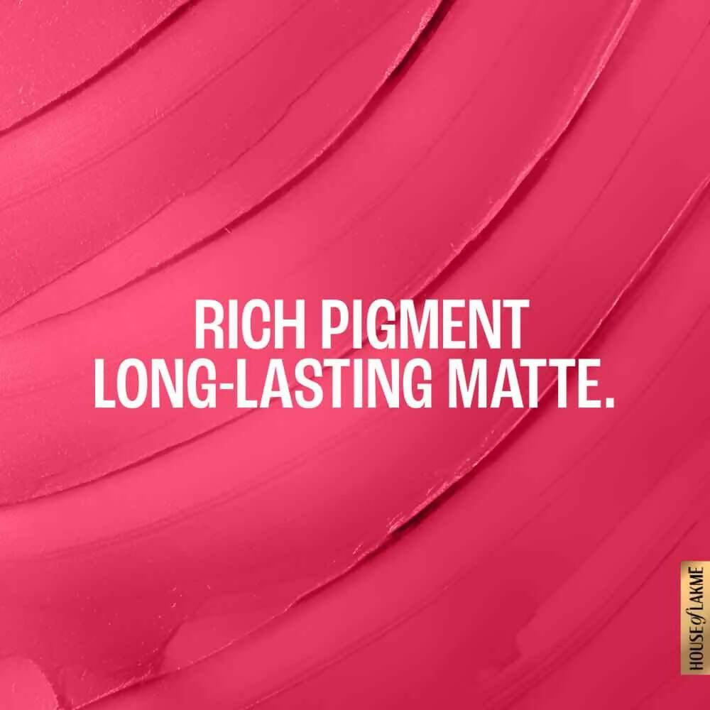 Image 6 of Lakme Forever Matte Lipstick, Made With French Rose Oil Extracts - Pink Prom