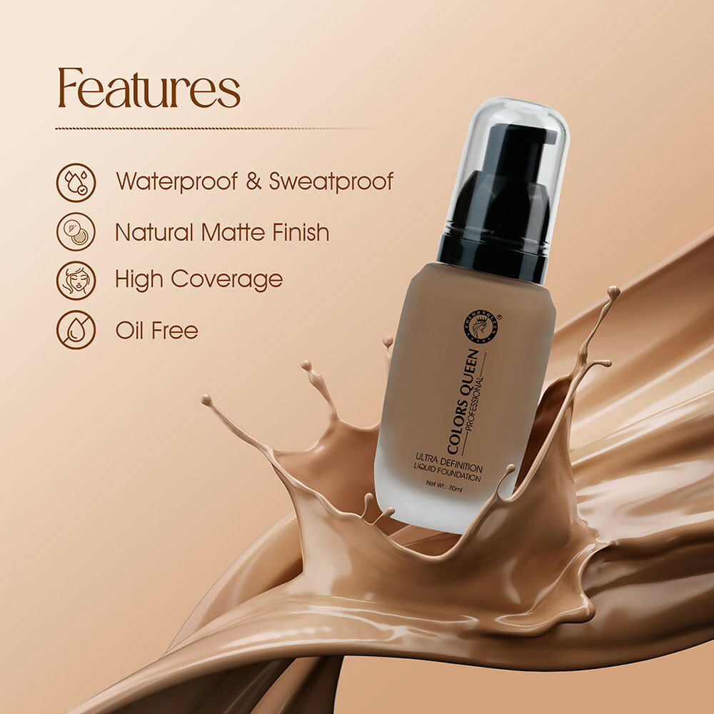 Image 3 of Colors Queen Ultra Definition Liquid Foundation - Caramel
