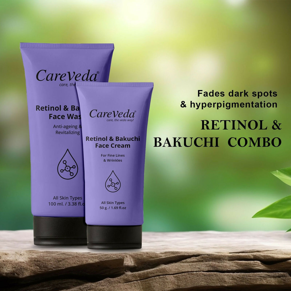 Image 5 of CareVeda Retinol Glow Duo Combo Set of 2 – Face Wash 100gm & Cream 50gm