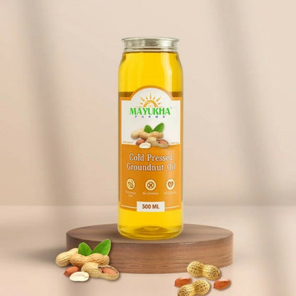 Image 1 of 500 ml for the product Mayukha Farms Cold Pressed Groundnut Oil