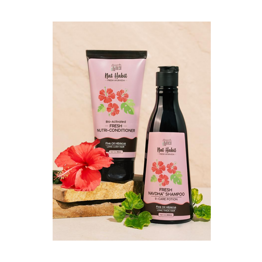 Image 1 of Nat Habit Hibiscus Navdha Shampoo & Nutri-Conditioner