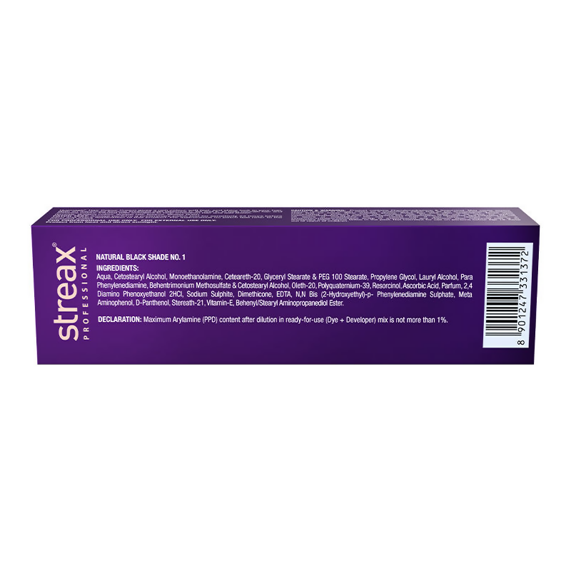Image 3 of Streax Professional HueMagic Permanent Hair Colour - 1 Natural Black