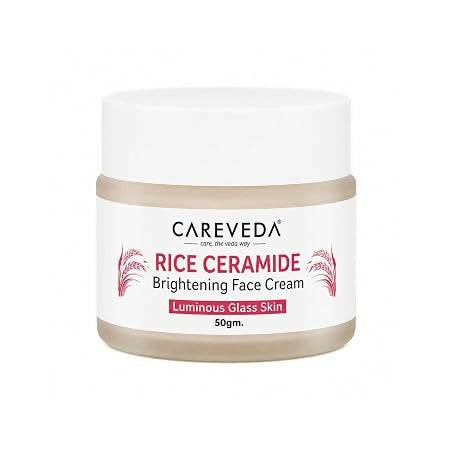 Image 1 of 50 gm / Pack of 1 for the product CareVeda Rice Ceramide Brightening Face Cream for Luminous Glass Skin | Deep Hydration & Moisture Barrier Repair