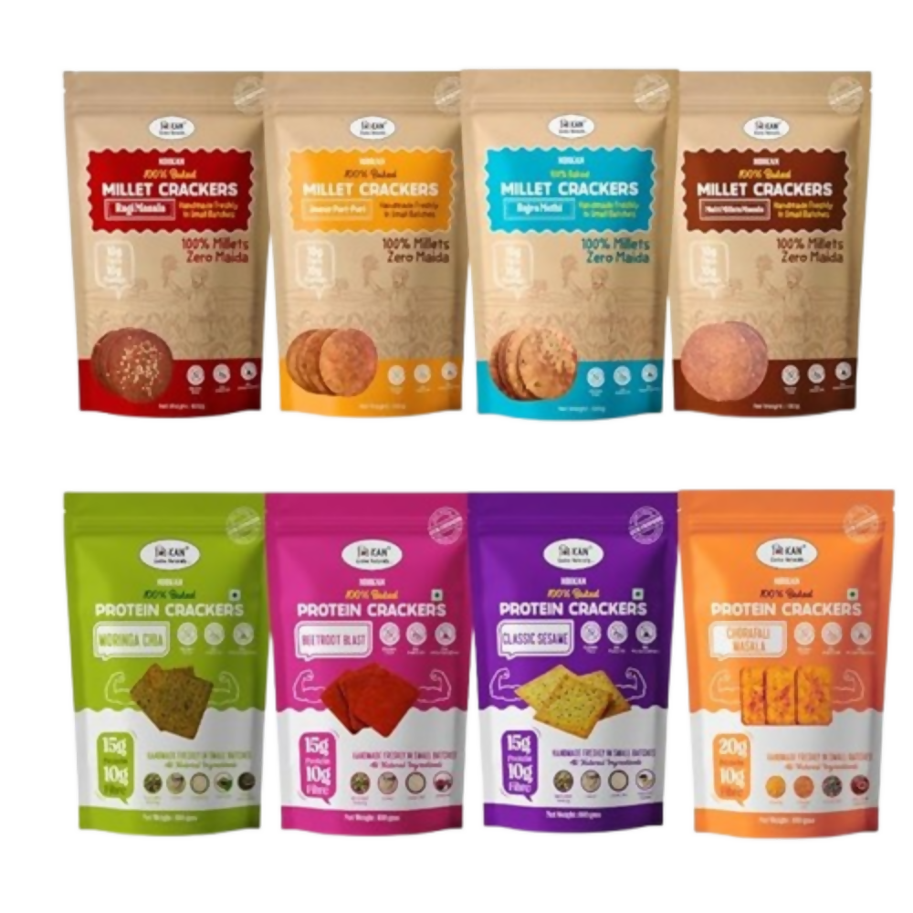 Image 1 of combo for the product NIHKAN Millet & Protein Crackers