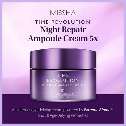 Image 3 of Missha Time Revolution Night Repair Ampoule Cream 5x