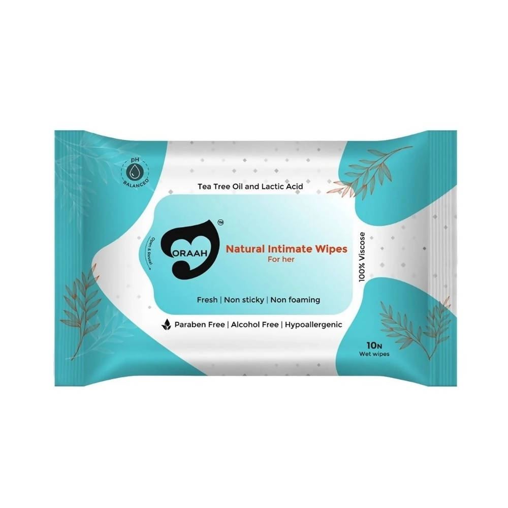 Image 1 of Pack of 1 / 10 Count for the product Oraah Natural Intimate Wipes For Her