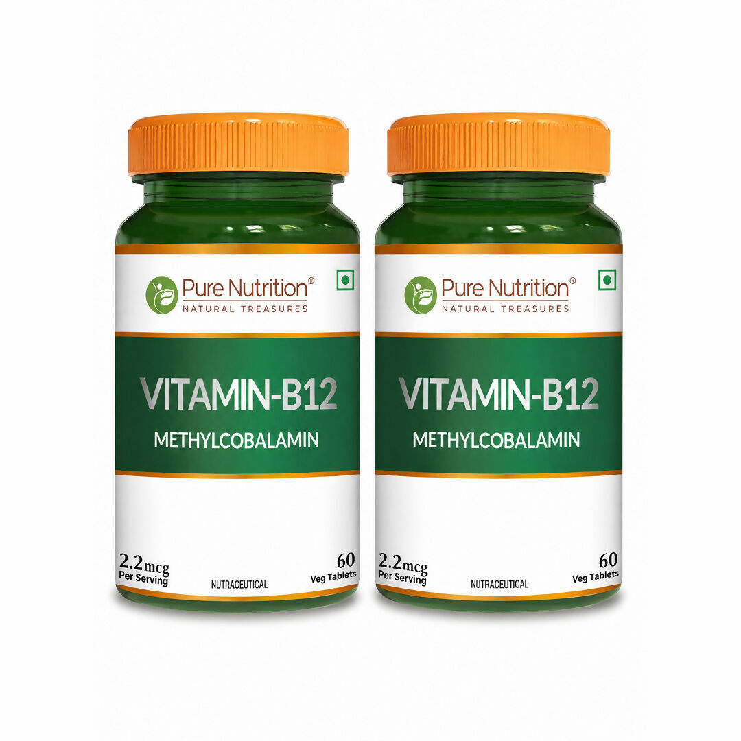 Image 2 of 60 tabs / Pack of 2 for the product Pure Nutrition Vitamin B12 - Veg Tablets