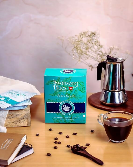 Image 2 of Cothas Swansong Blues Aroma Grande Pour Over Coffee Drip Bags | 80% Arabica 20% Robusta Medium Roast & Ground Coffee Powder