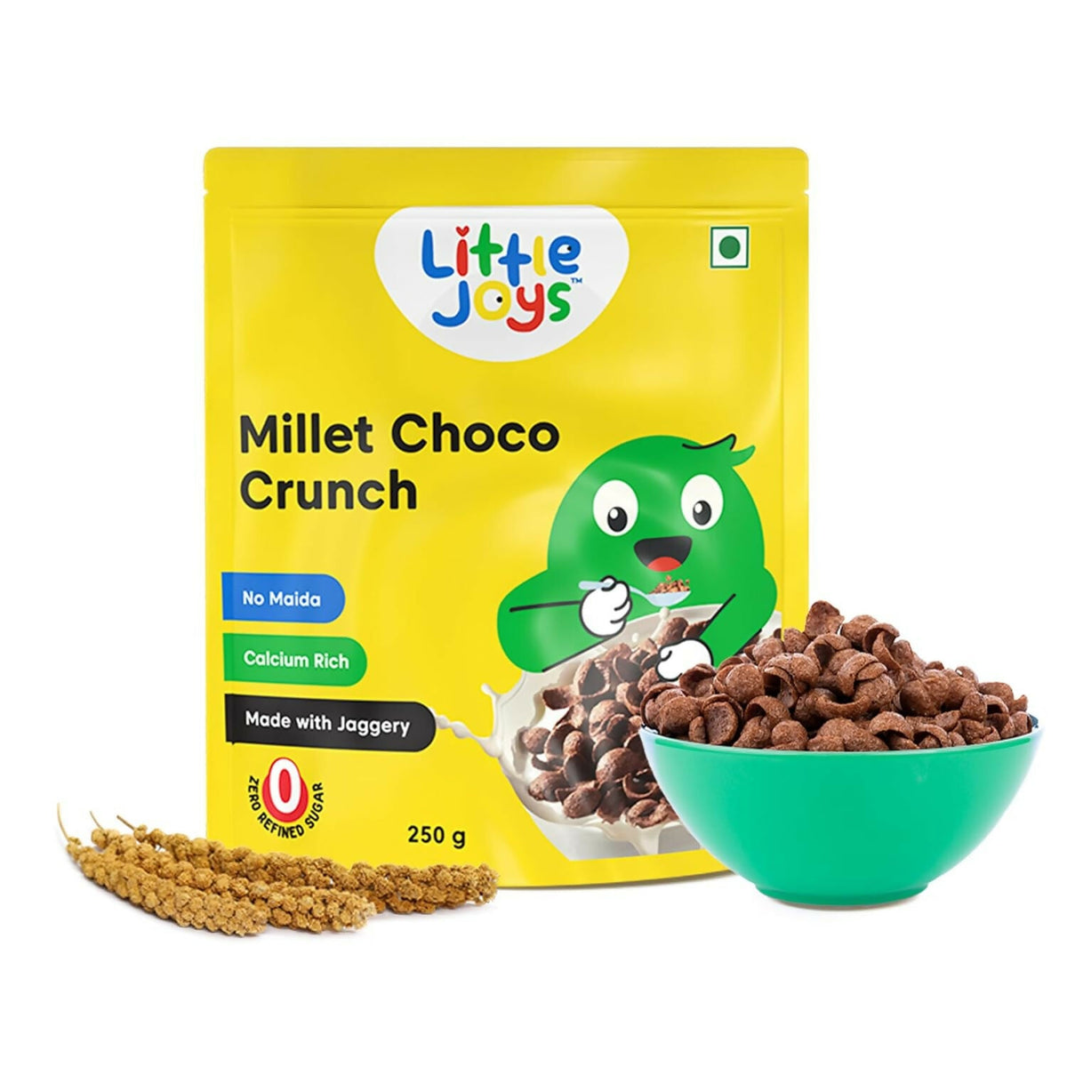 Image 1 of Little Joys Millet Choco Crunch Breakfast Cereal for Kids Made with Ragi, Jowar, Foxtail & Red Rice