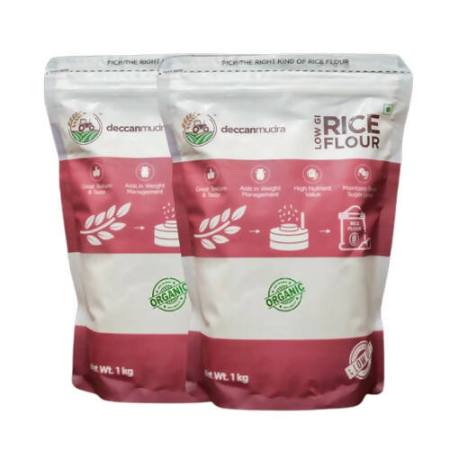 Image 1 of 1 kg / Pack of 2 for the product Deccanmudra Organic Telangana Sona Rice Flour