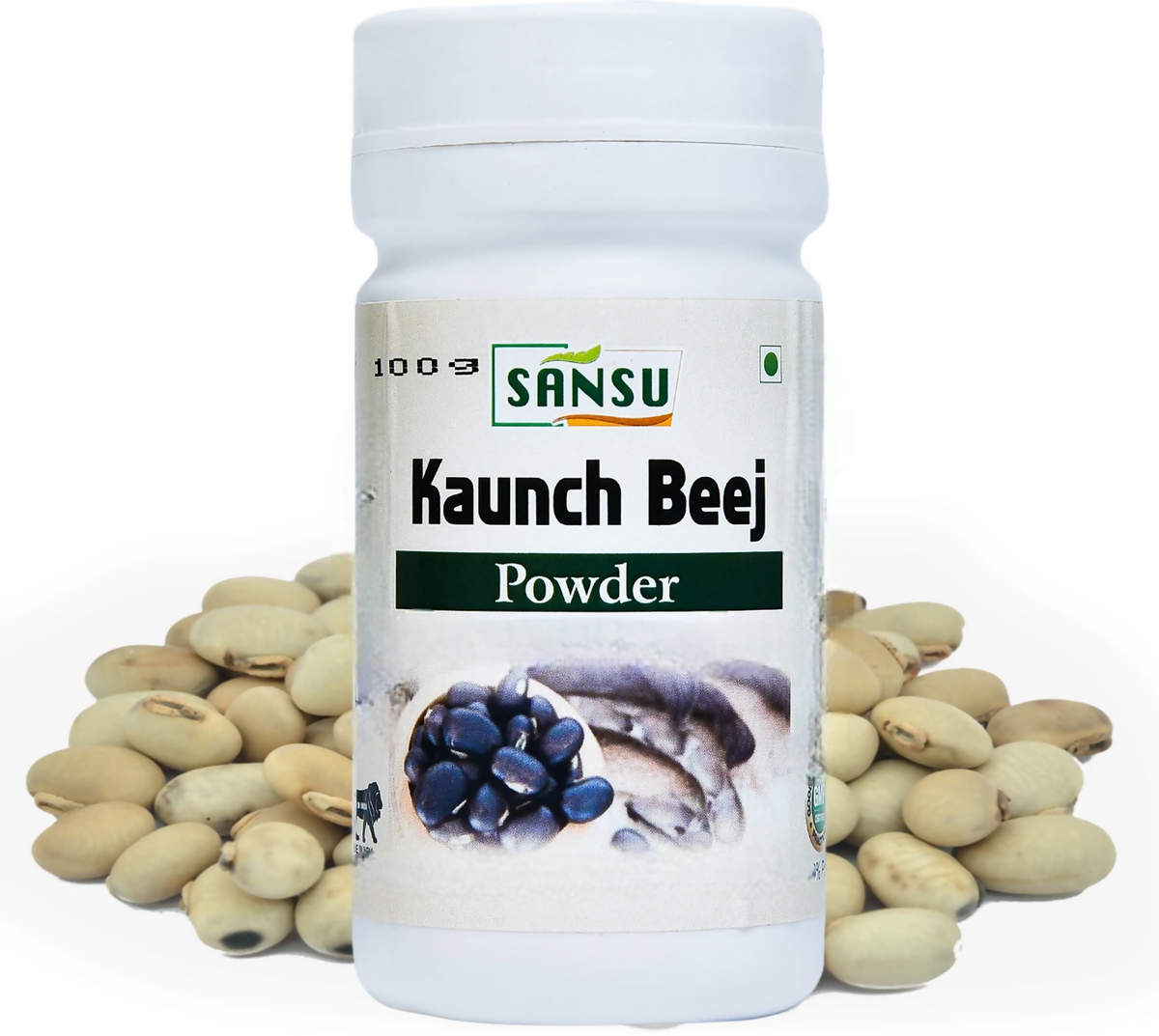Image 1 of 100 gm for the product Sansu Kaunch Beej Powder