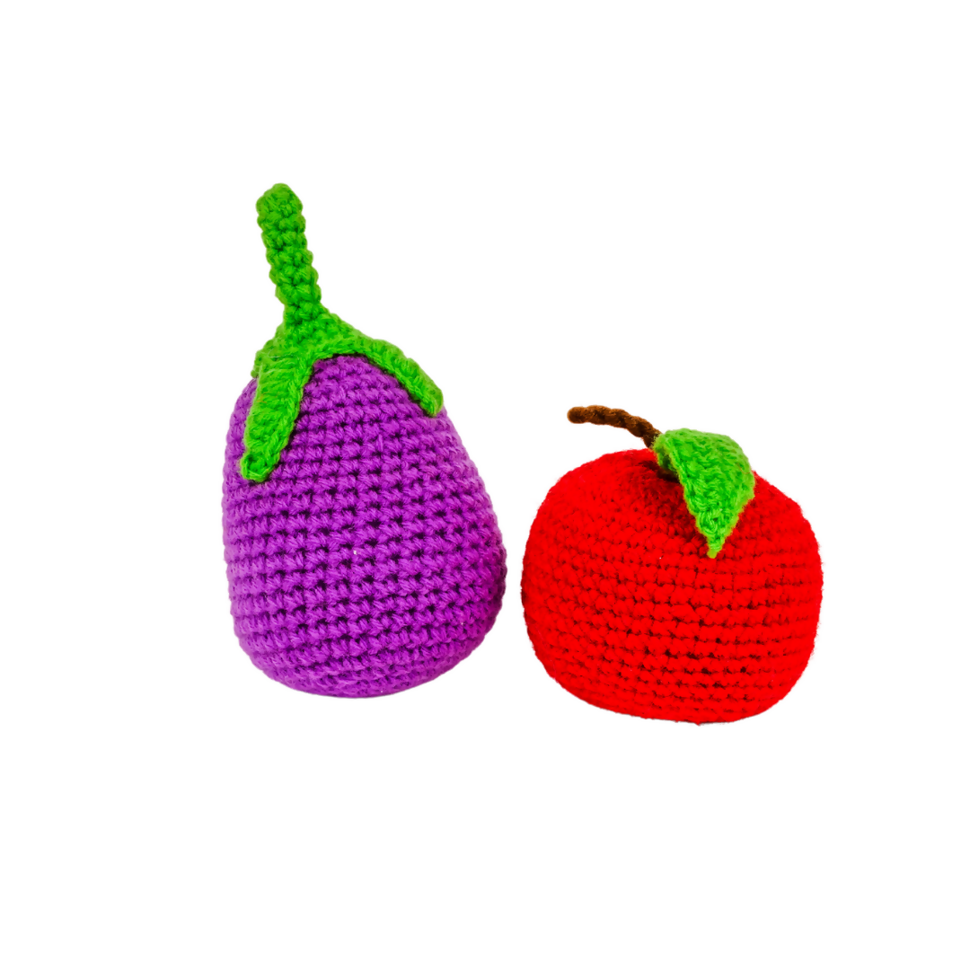 Image 3 of Nesta Toys Crochet Fruits & Vegetable Toys, Play Food for Kids (10 Pcs)
