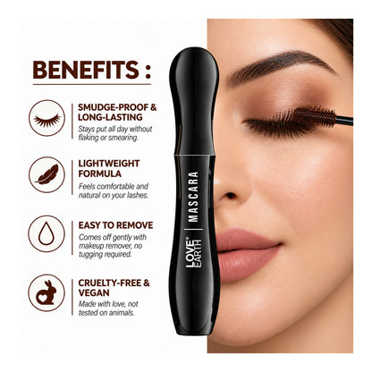 Image 7 of Love Earth Lash Max Mascara - Voluminous Lengthening & Waterproof - Chocolate Brown