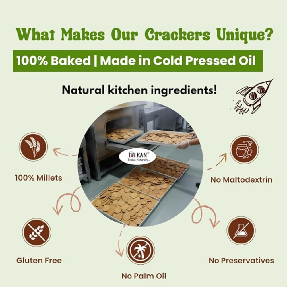 Image 5 of NIHKAN Millet Crackers Ragi Masala & Jowar Peri Peri
