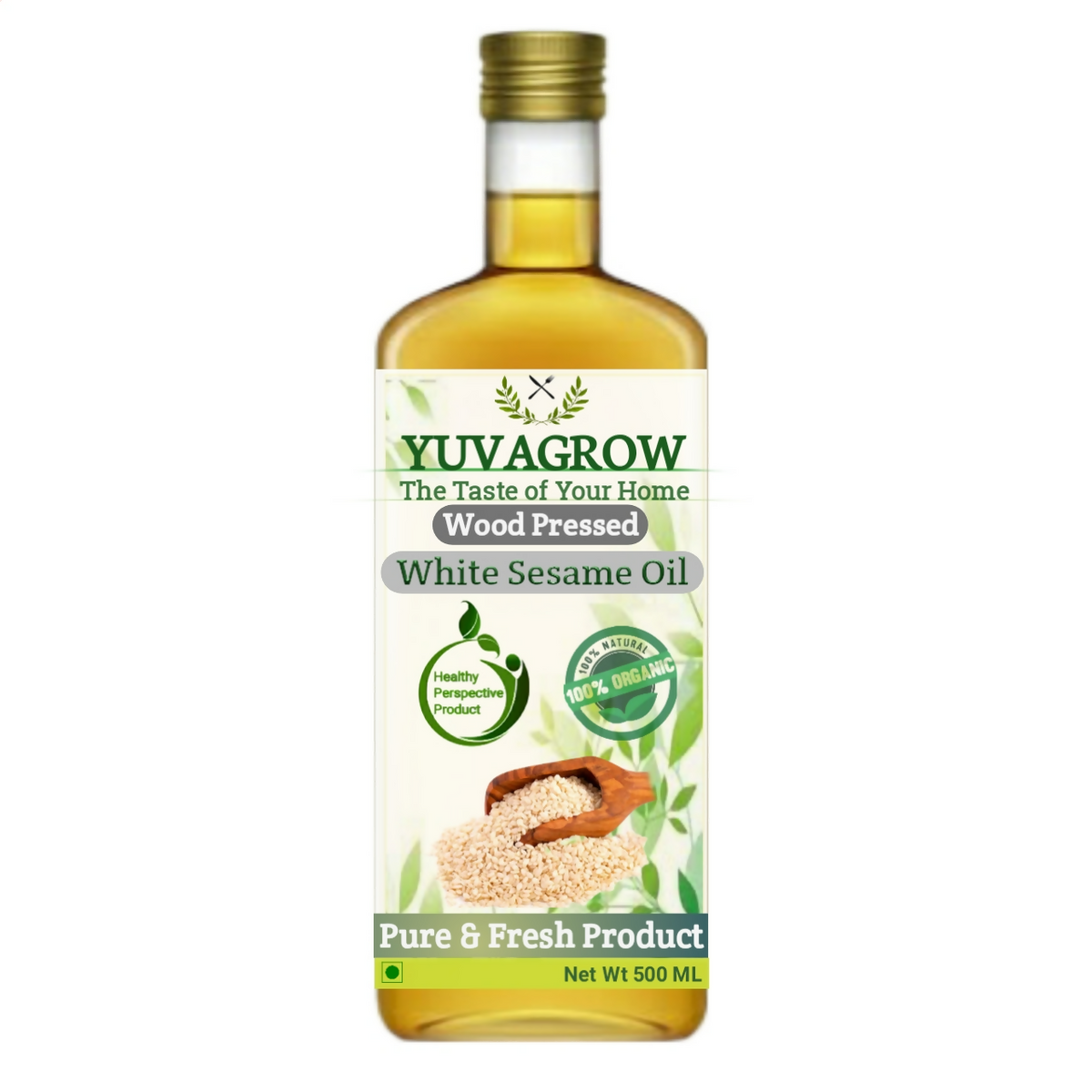 Image 1 of Yuvagrow Wood Pressed White Sesame Oil