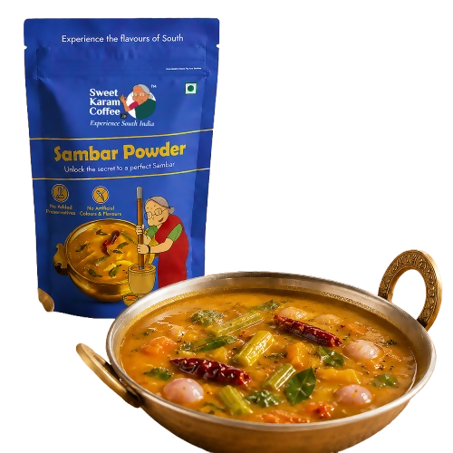 Image 1 of 180 gm for the product Sweet Karam Coffee Sambar Powder