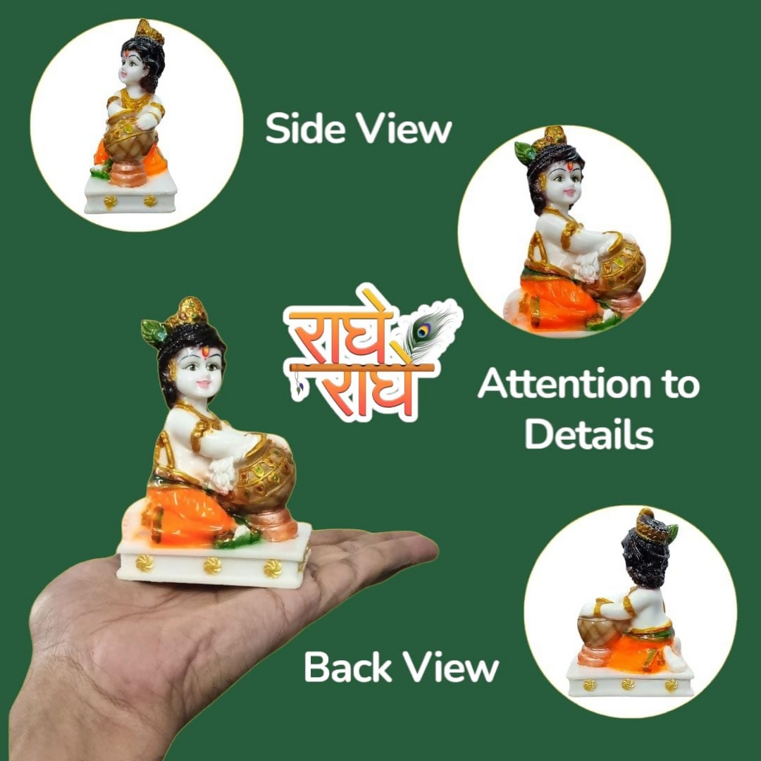 Image 3 of RIANZ Bal Roop Laddu Gopal Ji Idol - Multicolor