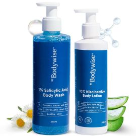 BeBodywise 1% Salicylic Acid Body Wash and 10% Niacinamide Body Lotion