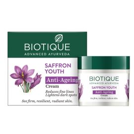 Biotique Advanced Ayurveda Bio Saffron Youth Anti-aging Cream