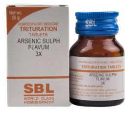 SBL Homeopathy Arsenic Sulphuratum Flavum Trituration Tablets - indiangoods