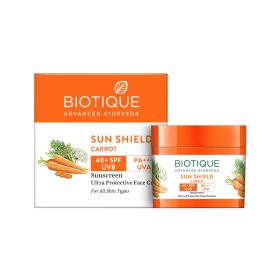 Biotique Advanced Ayurveda Bio Carrot 40+ SPF UVA/UVB Sunscreen Ultra Soothing Face Cream