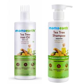 Mamaearth Tea Tree Anti Dandruff Shampoo + Hair Oil For Dandruff Free Hair Combo