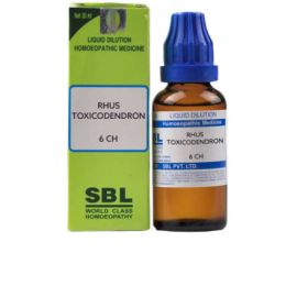 SBL Homeopathy Rhus Toxicodendron Dilution 6 CH