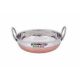 Heavy Gauge Stainless Steel Kadhai Cookware with Copper Bottom and Silver