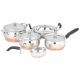Stainless Steel  Cookware -  Along With Copper Bottom - Set of 5 Pieces