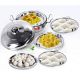 Sumeet Stainless Steel Kadhai Set with Lid and 5 Plates