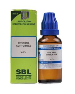 SBL Homeopathy Cenchris Contortrix Dilution
