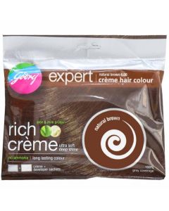 Godrej Expert Rich Creme Hair Colour - Natural Brown 4.00 (Pack of 4)
