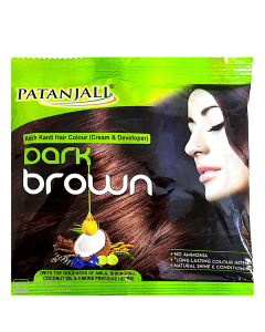 Patanjali Kesh Kanti Hair Colour (Cream & Developer) - Dark Brown
