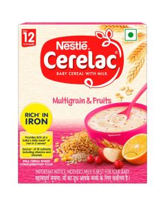 Nestle Cerelac Baby Cereal with Milk, Multigrain & Fruits 12 Months